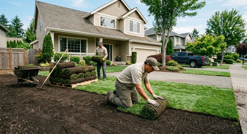 Yard Sod Installation in Aiken, SC